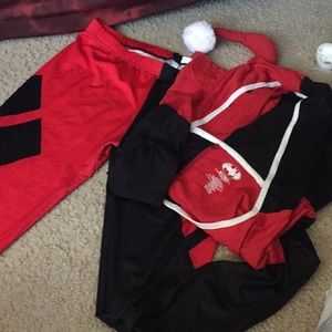 Harley Quinn top and leggings set